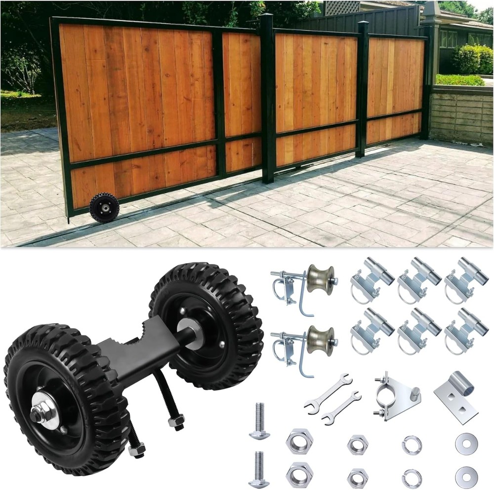 Rolling Gate Hardware Kit for Chain Link Gate Sliding Gate Hardware, Suitable fo