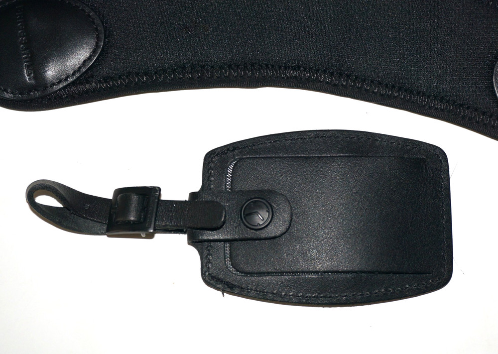 BRIGGS & RILEY Black Nylon Webbing Adjustable 33" - 53" Luggage Strap & Tag