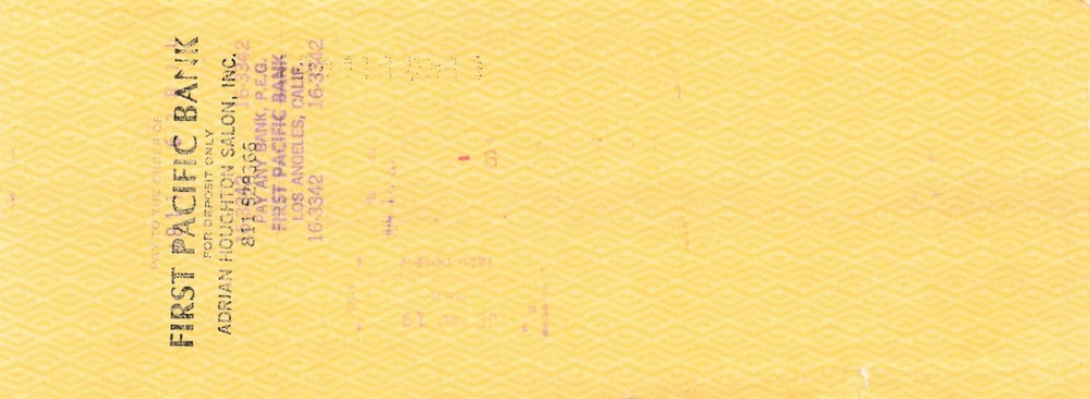 Bobby Sherman SIGNED Cancelled Check Handwritten from 1981