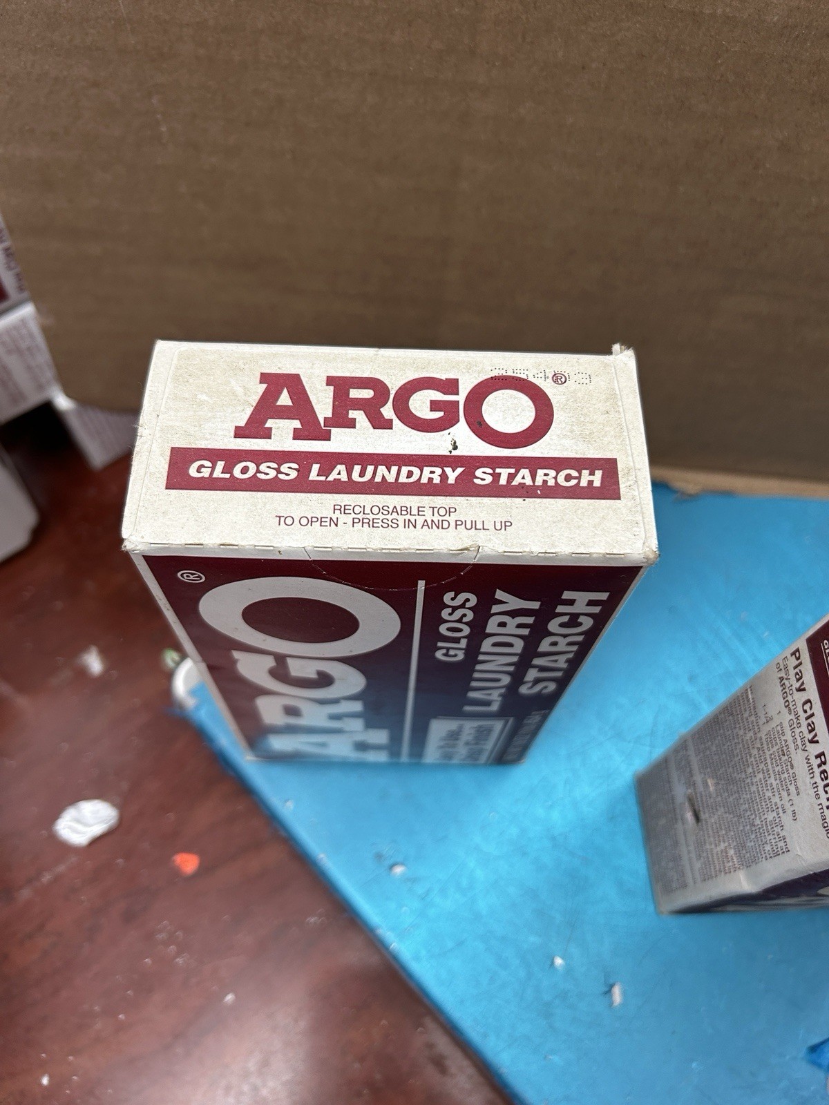 Argo Gloss Laundry Starch 2 Pack No Date Stained Boxes