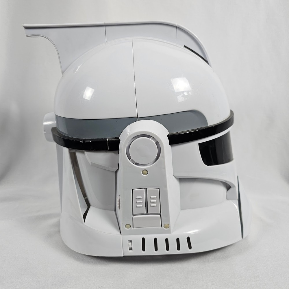 2008 Hasbro White Star Wars Clone Trooper Electronic Helmet - TESTED & Working