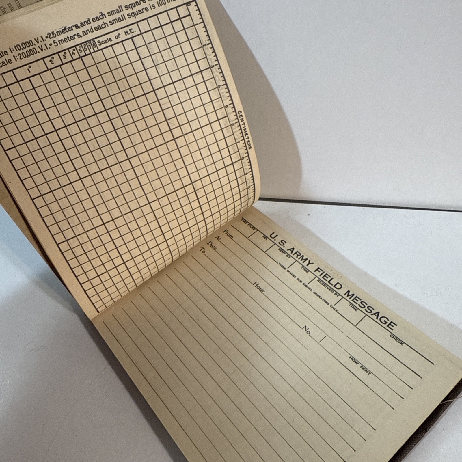 1917 WWI US Army Field Message Book Semaphore Code Mostly Unused Carbon Copy