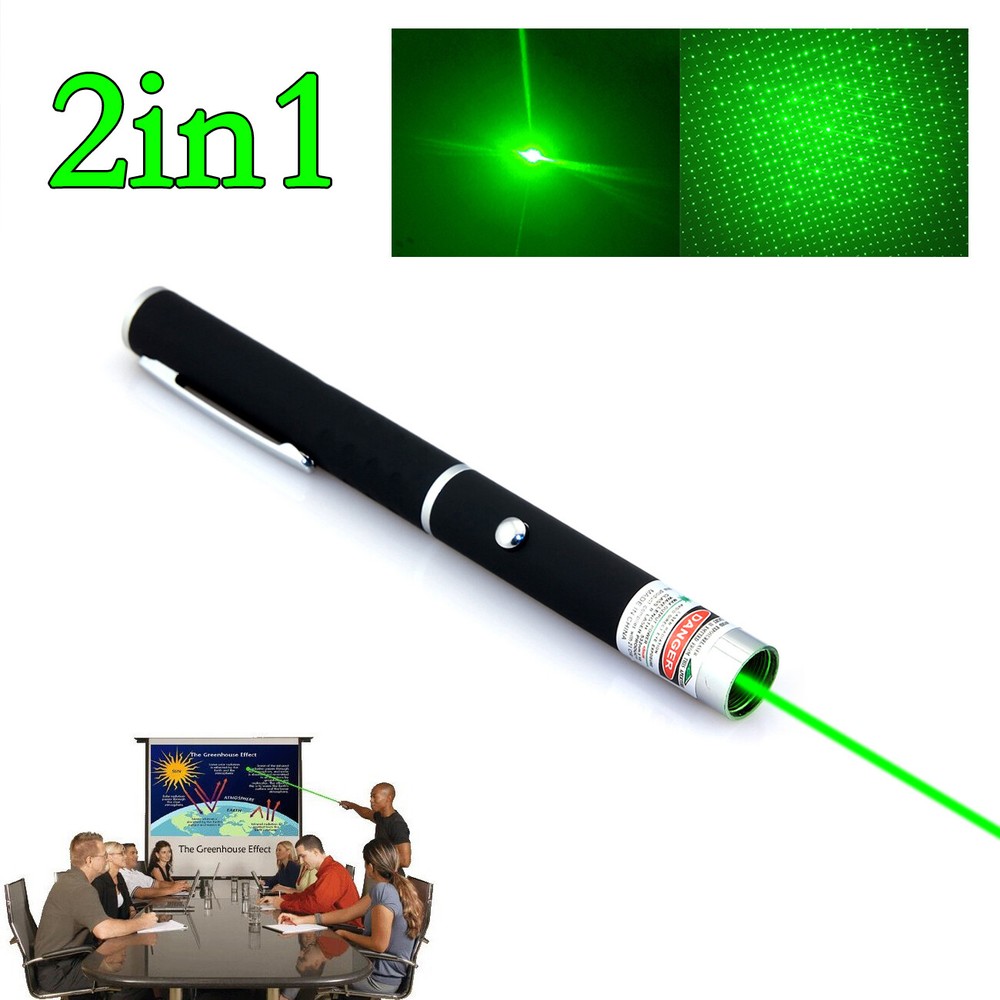 2PC 900Miles Green Laser Pointer Visible Star Beam Light Lazer for Pet Teach Pen