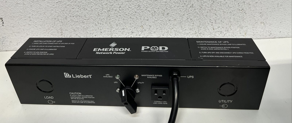 Liebert MicroPod | MP2-115HW | Maintenance Bypass PDU Rack Mountable