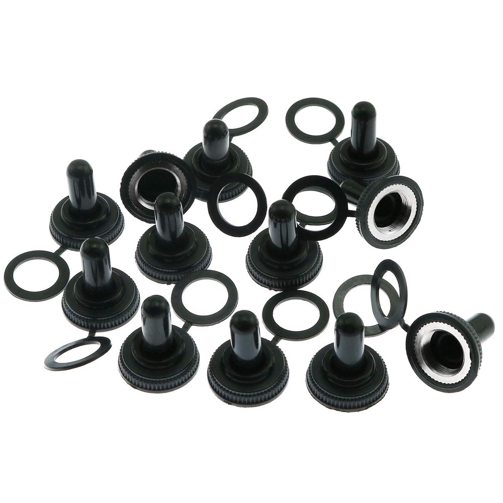 MEETOOT 12pcs Button Switch Waterproof Dust Proof Cap 12mm Rubber Electrical...