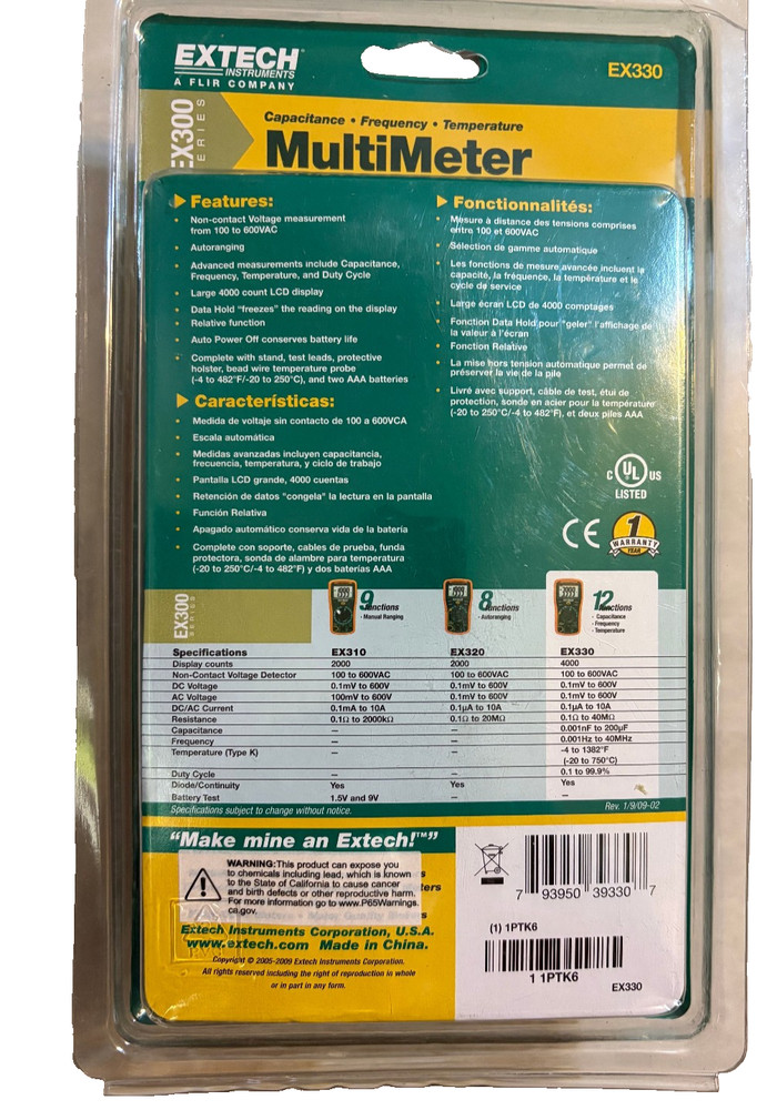 Extech EX330 Digital Multimeter