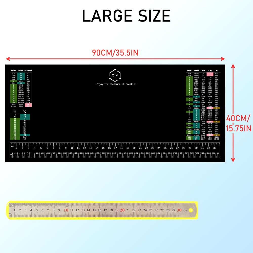 Workbench Mat, 35.5" X 16" DIY Silicone Rubber Large Work Bench Table Hobby N...