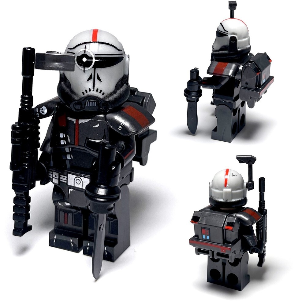 Bad Batch Custom Lego Minifigures Star Wars Clone Force 99 Elite Black Commandos