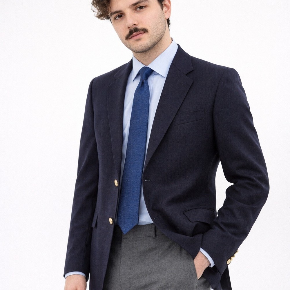 Berwin & Berwin Wool Blazer Size 40" Classic Navy Tailored Jacket