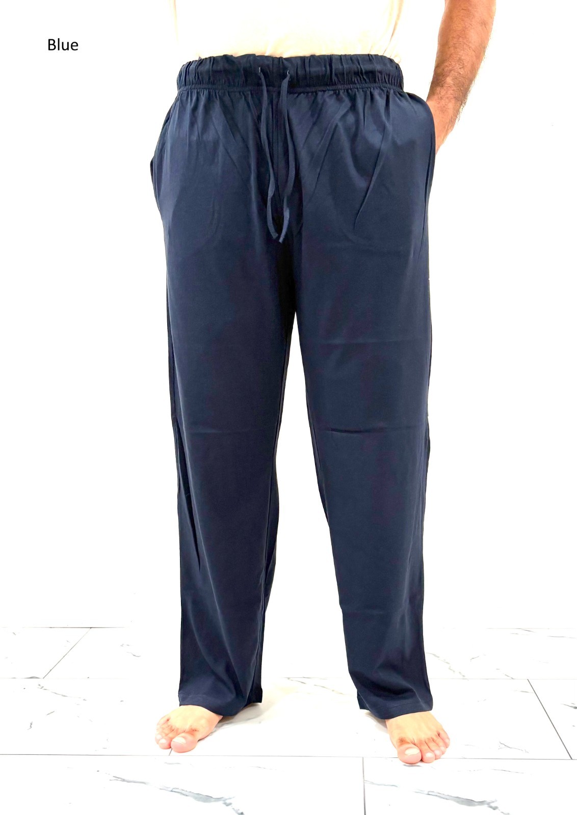 Mens Cotton Comfy Causal Lounge Sleep Pajamas PJ w/ Pockets Knit Pant S M L XL