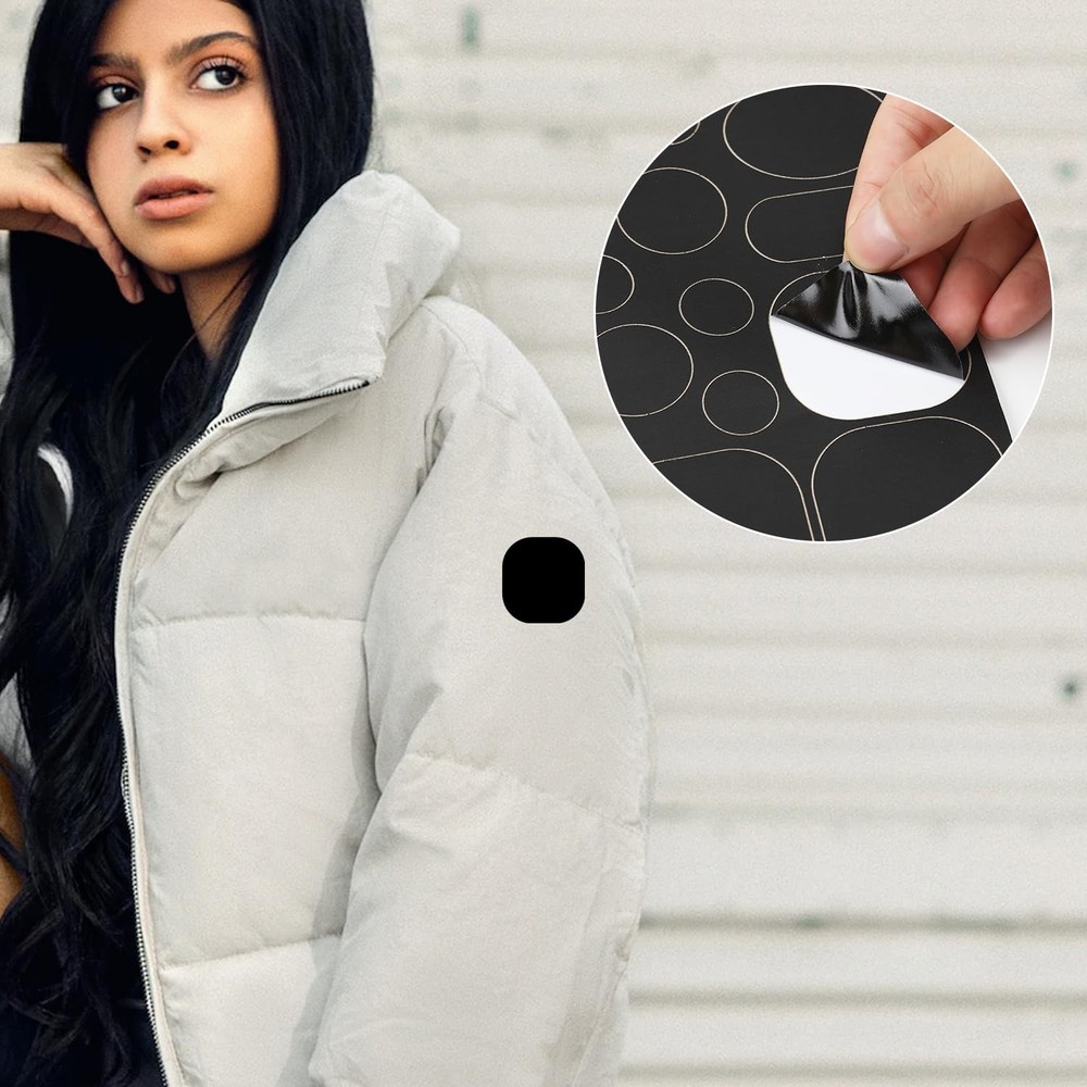 5 Sheets Down Jacket Repair Patch, Black Self Adhesive Nylon 20x10cm, black