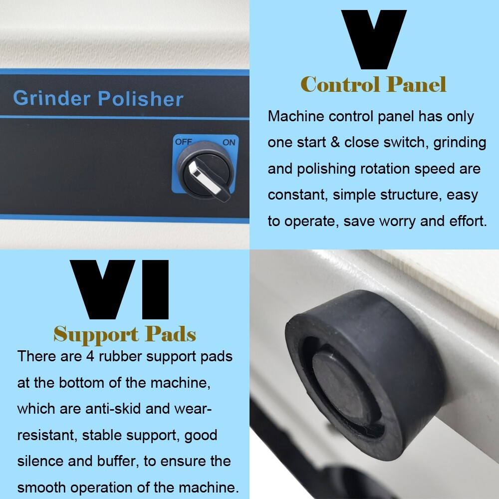 110V 370W Metallographic Grinding Machine Polishing Machine Double Disk Table