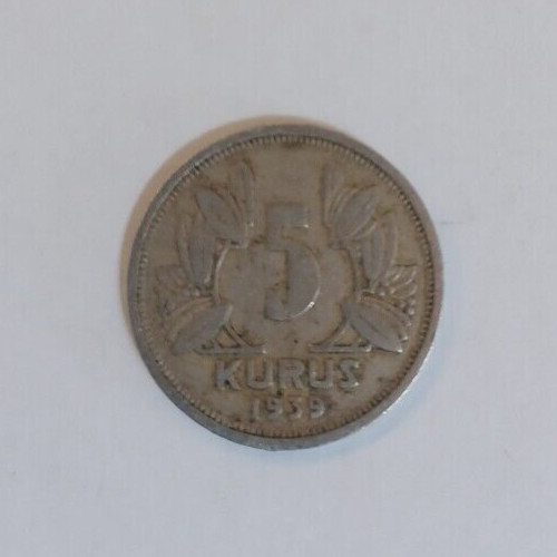 1939 - 5 KURUS - TURKEY - W9