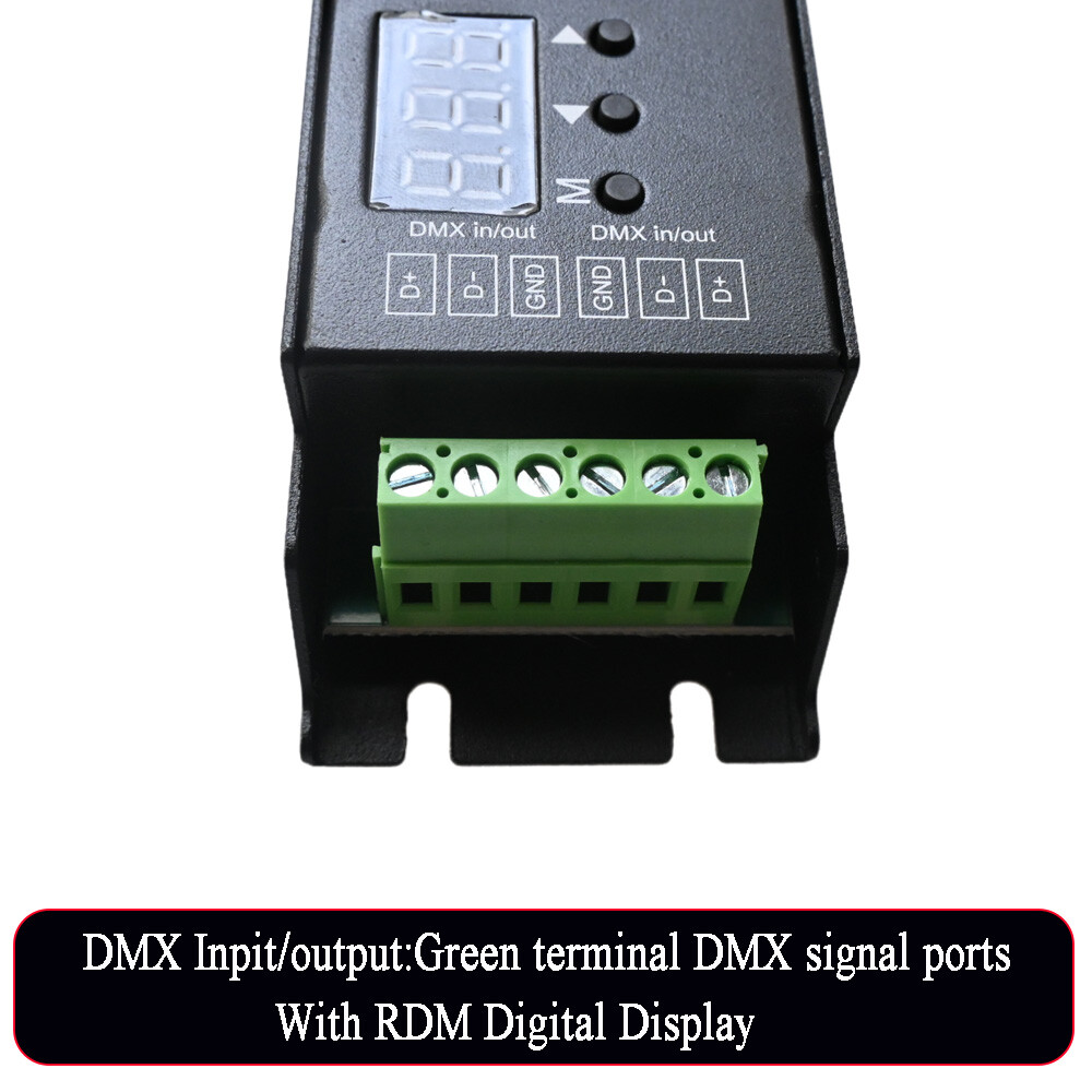 5 Channel DMX 512 & RDM Decoder RGB+CCT LED Strip Controller Dimmable DC 12V-48V