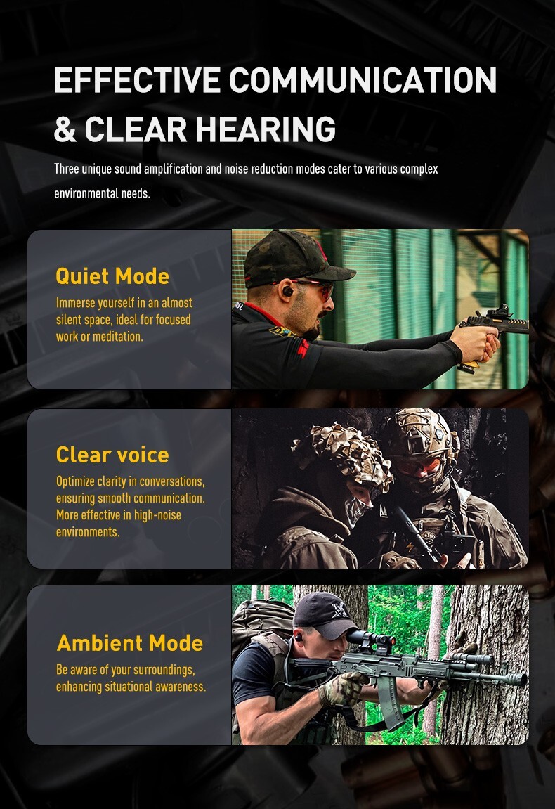 EARMOR M20T Pro Electronic Shooting Ear Protection, NRR 30dB Bluetooth 5.4