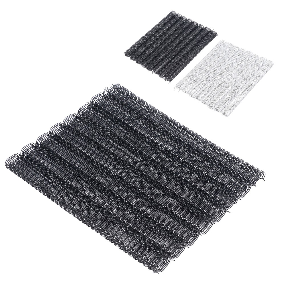 100x Double Loop Wire Binding Spines 9/16Inch 34Loop 3:1 Pitch 120Sheet Capacity