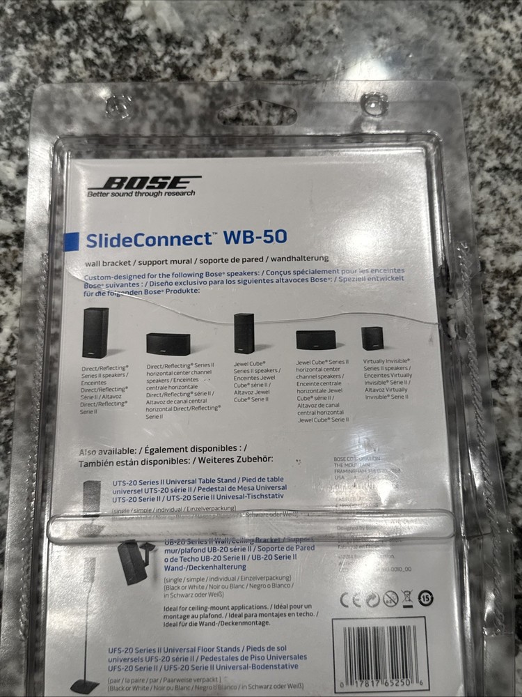 WB-50 SlideConnect Wall Mount/Bracket Black/White for Bose speaker Missing Part