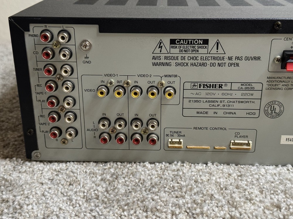 Fisher CA-9535 Integrated Stereo Amplifier – Studio Standard – Tested & Working