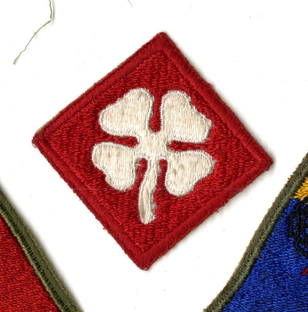 Fourth Army White Back Patch WWII Vintage Pearl Harbor Pacific Training