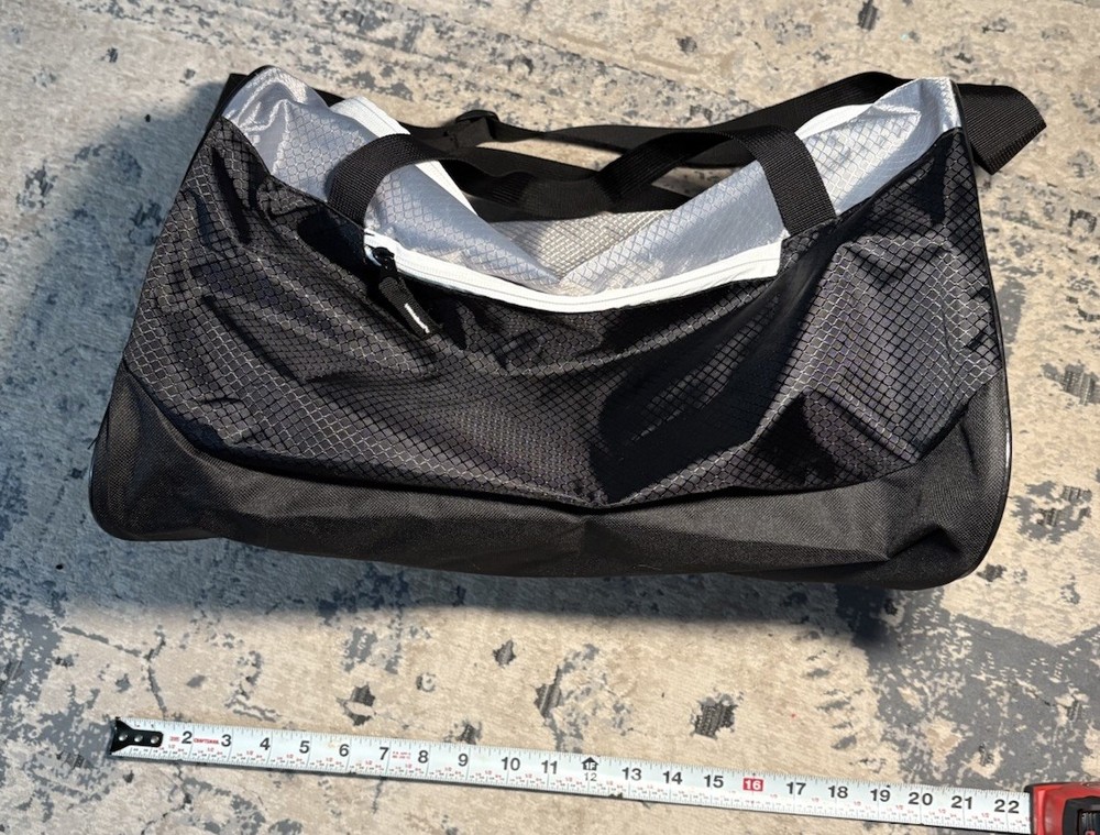 Duffle Bag | Black & Silver | Preowned | Clean | Unknown Brand