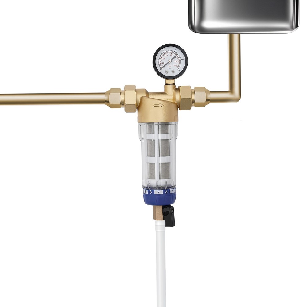 Hot Water Filter 3/4" Home Reusable Sediment Water Filter Spin Down Mesh System