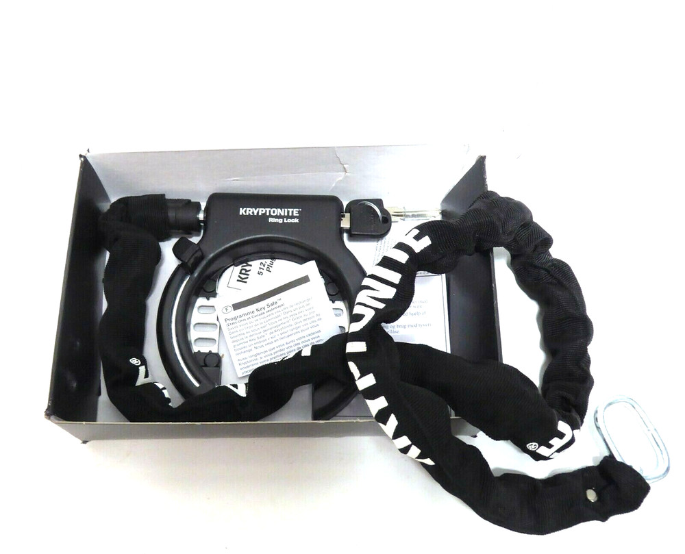 Kryptonite Ring Wheel Lock with Plug In Chain