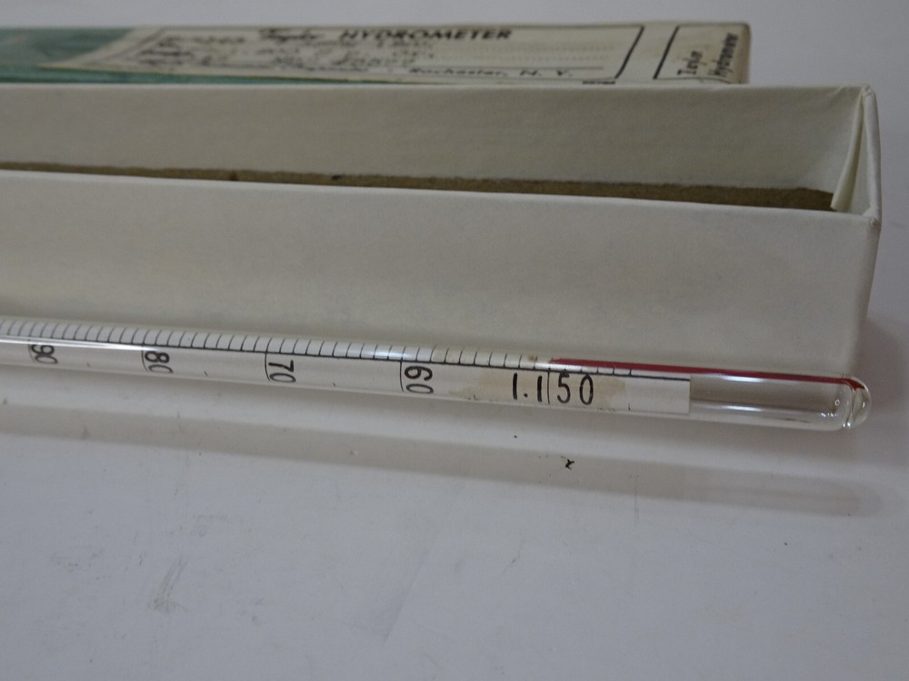 VINTAGE TAYLOR HYDROMETER SPECIFIC GRAVITY ASTM No. 128H *