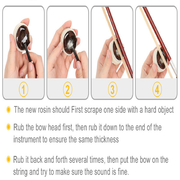 4/4 Retro Style Cello Case Bow Rosin