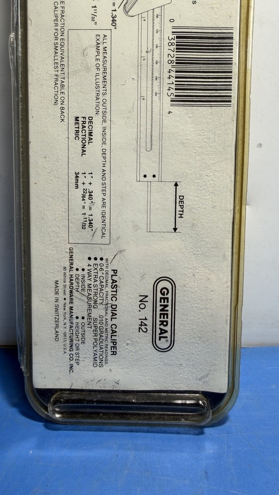 NEW General Tools No. 142 6" Dial Caliper
