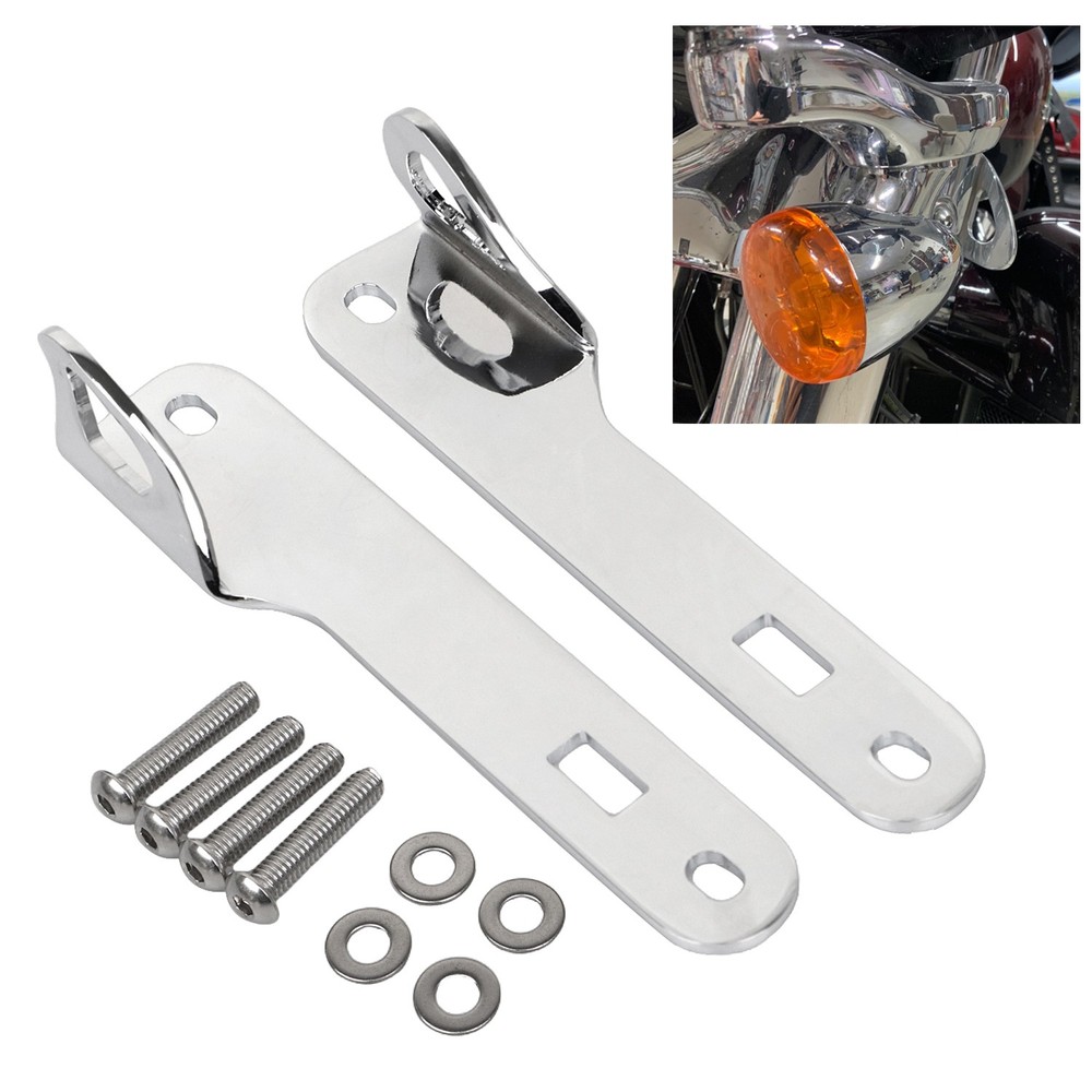 Front Fork Anchor Point Tie-Down Brackets For Harley Electra Street Glide FLHX