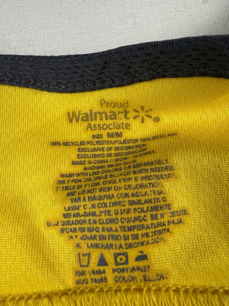Walmart Employee Uniform Vest Size Medium Yellow