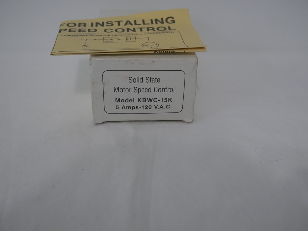 Solid State KBWC-15K Motor Speed Control 5-AMPS-120 VAC (1C2)