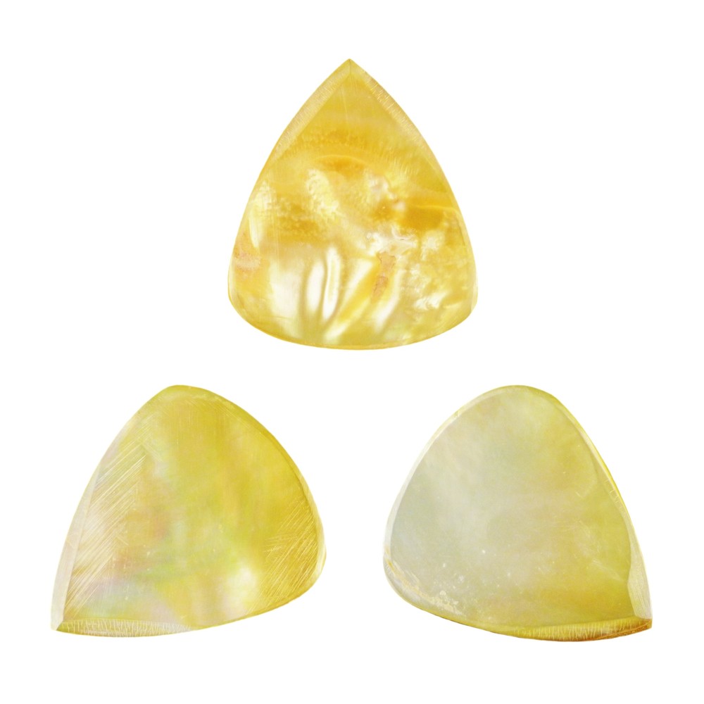Gold Abalone Shell Guitar Pick - 2.0 mm - 351 Shape - Handmade Exotic Plectrum