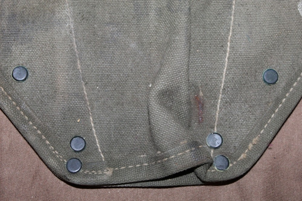 Original WW2 U.S. Army M1943 Folding Entrenching Tool OD Canvas Carrier/Cover