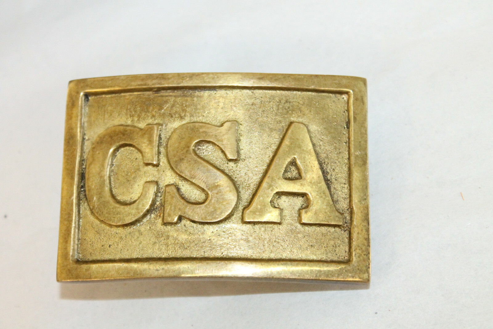 Antique Style Military Civil War Confederate CSA Belt Buckle Square SOLID Brass
