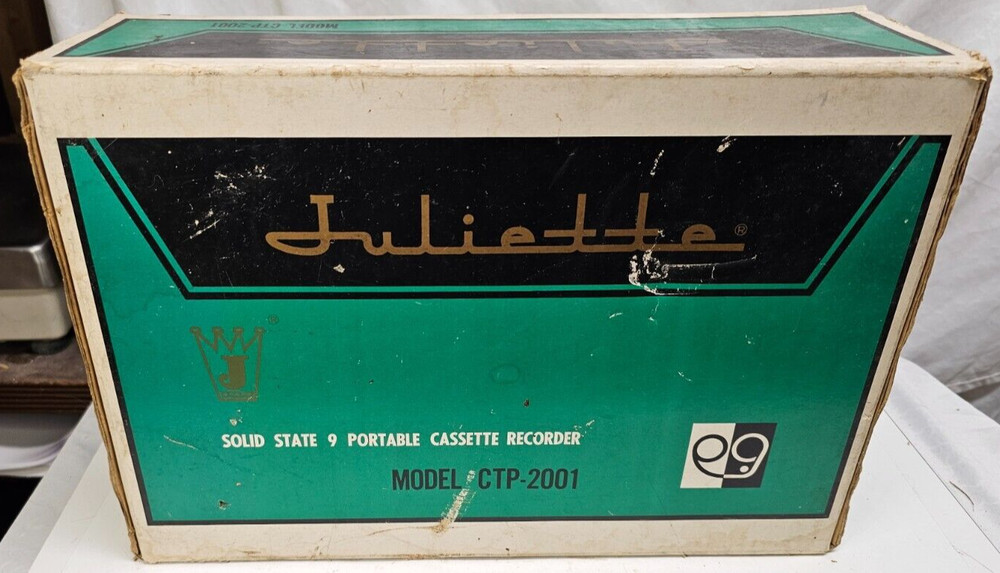 NIB -Juliette, Solid State 9, Portable Cassette Recorder, Model CTP-2001 -NEW