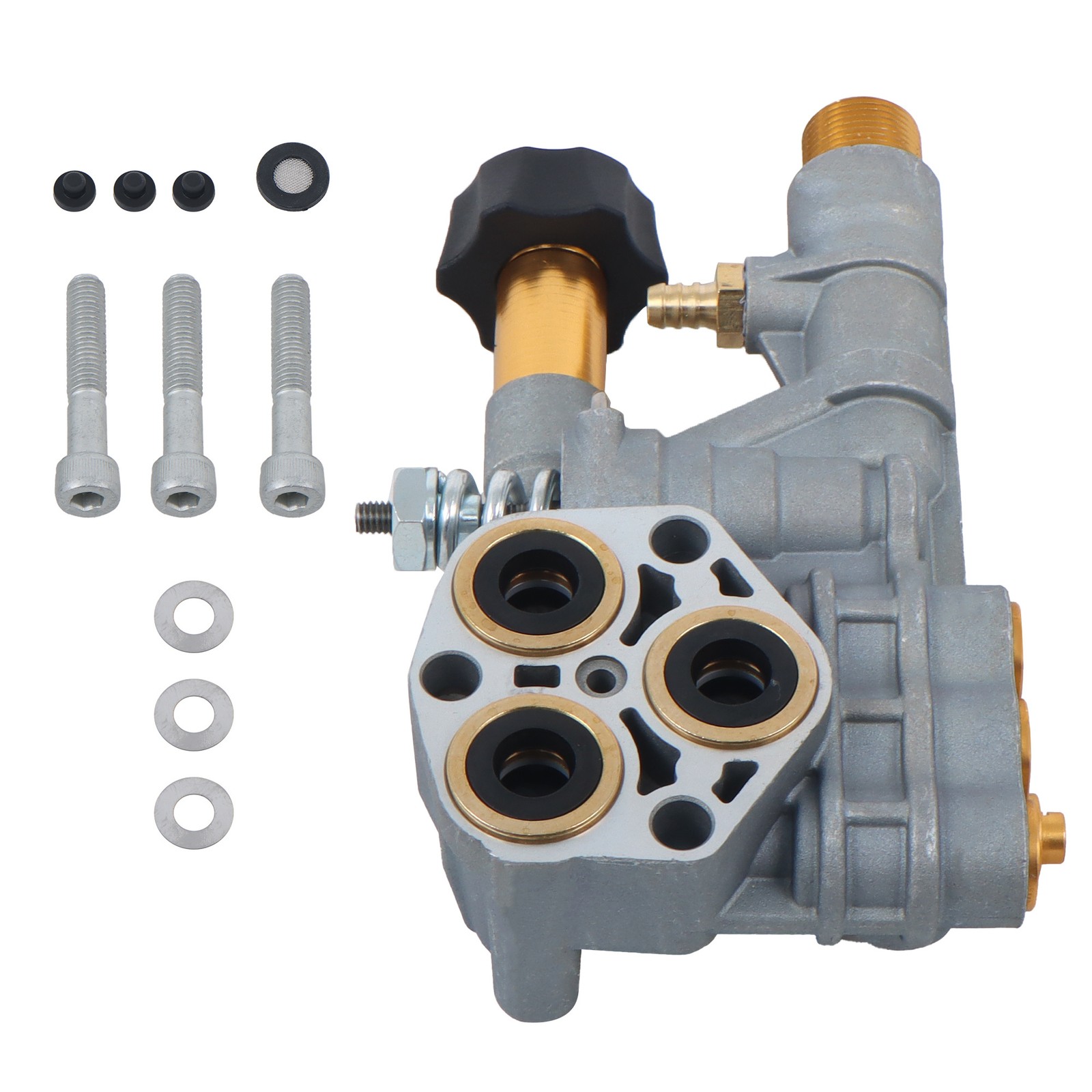 Pressure Washer Pump Manifold Kit 7108366 With Mounting Bolt Washer Pump Sliver