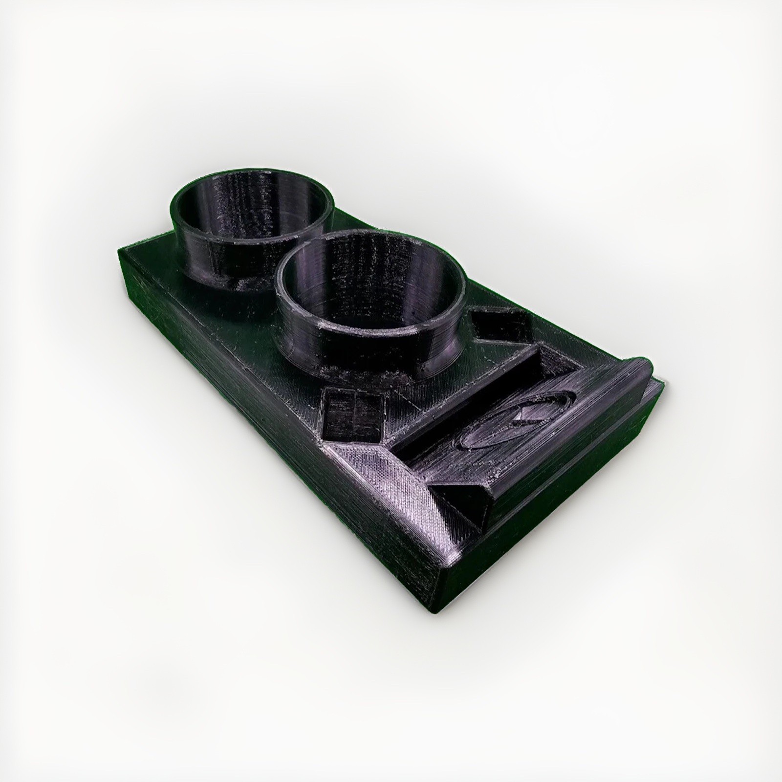 Mercedes Benz W123 & W124 & R107 CUP HOLDER w/ PHONE and Coin Slot & Emblem Logo