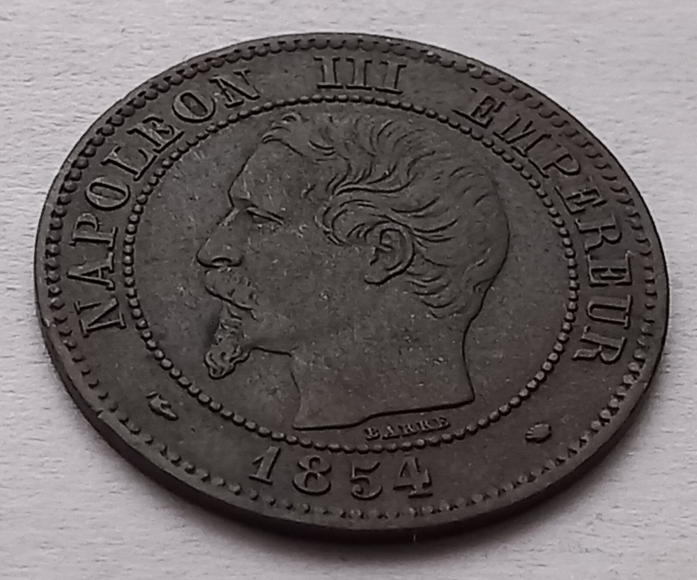 Franta, 2 Centimes 1854