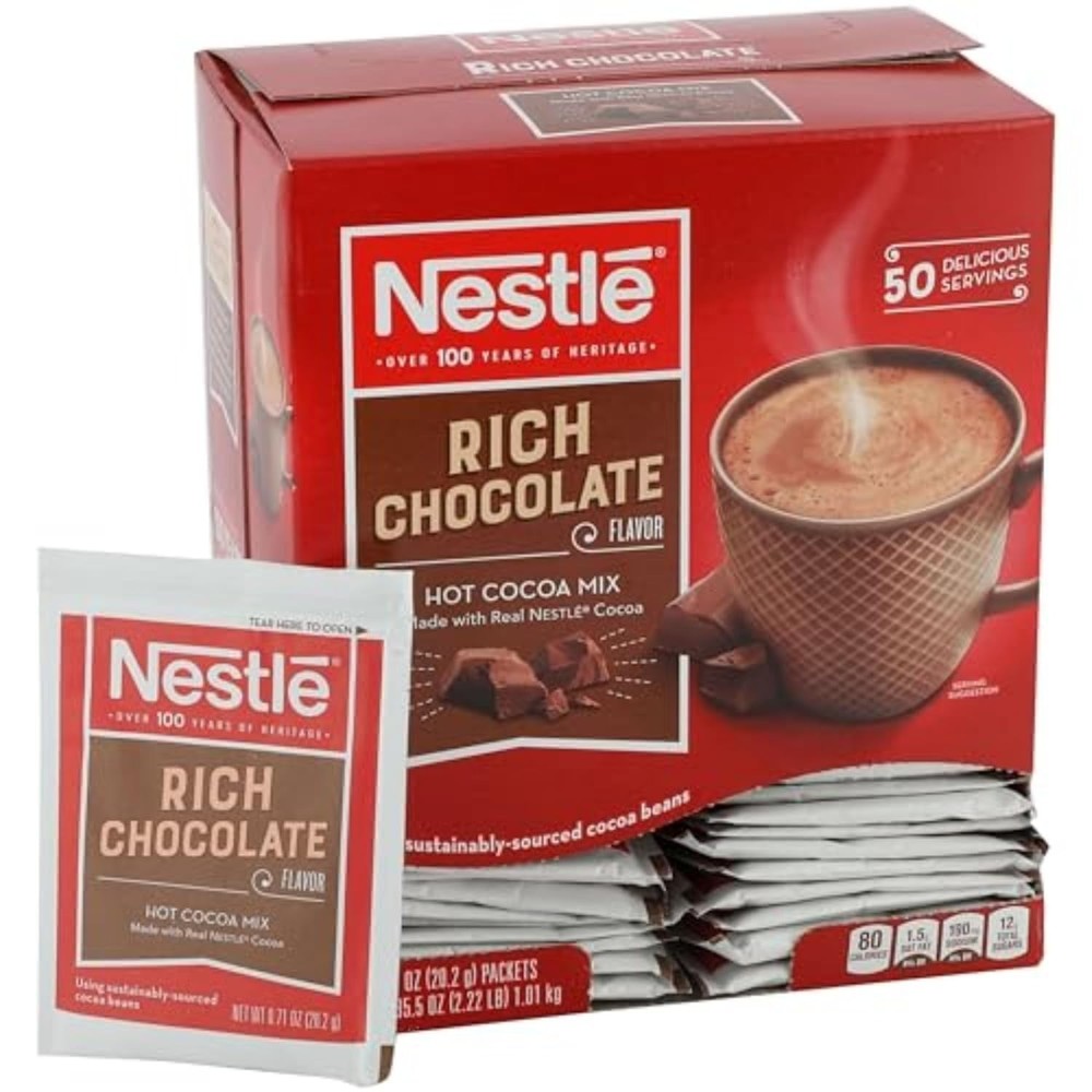 Delicious Hot Cocoa Packets - Real Cocoa with Vanilla Notes, 35.5 oz Bulk Pack