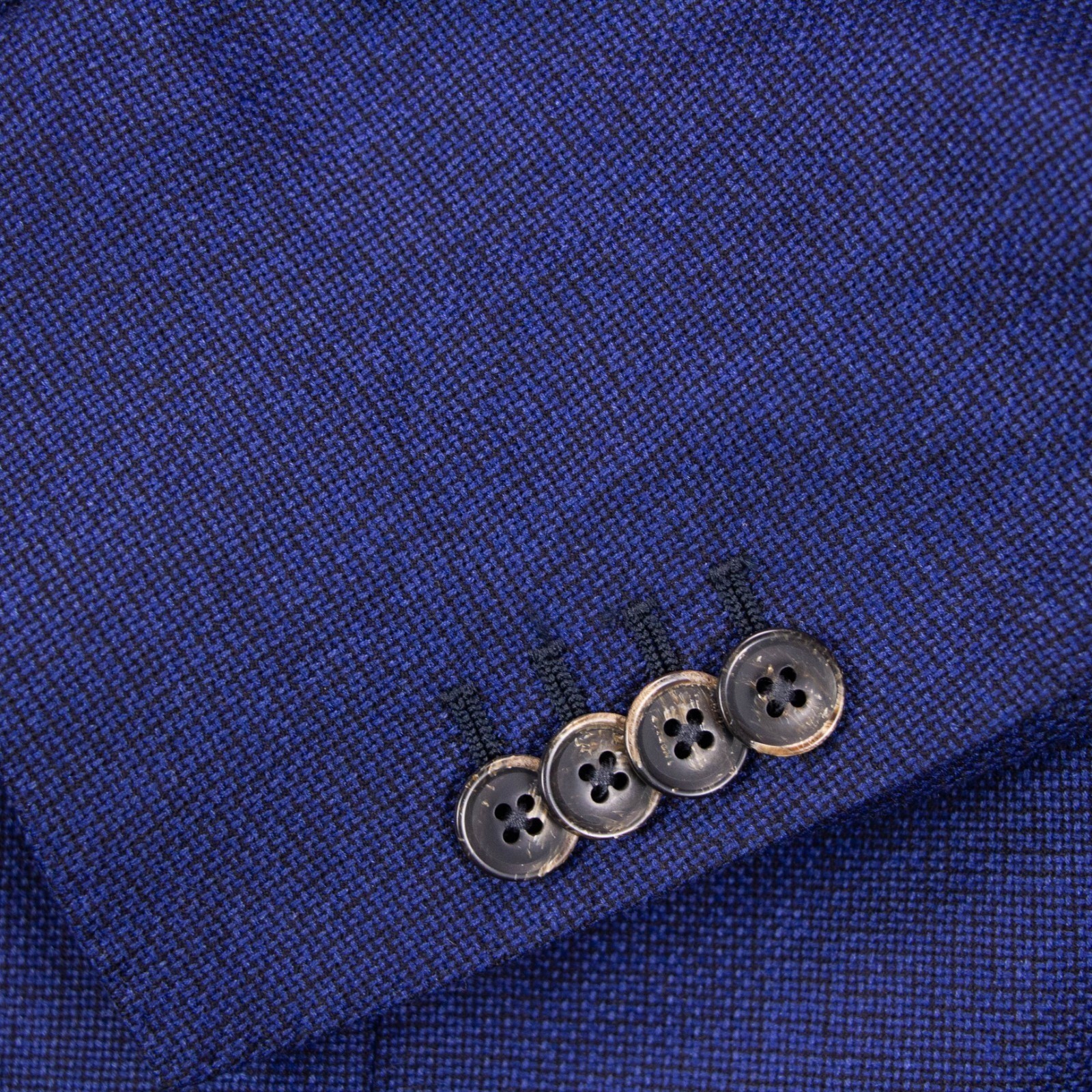 Saks Fifth Ave Silklight Mens 44R Blue Wool Silk Blend Double Breasted Blazer