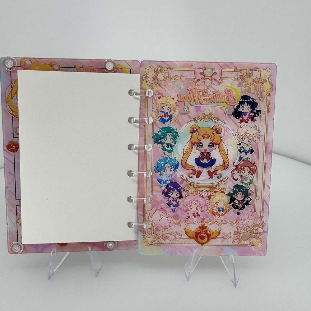 New Sailor Moon Chibi Acrylic Shaker Mini Notebook (A7 size- Small)