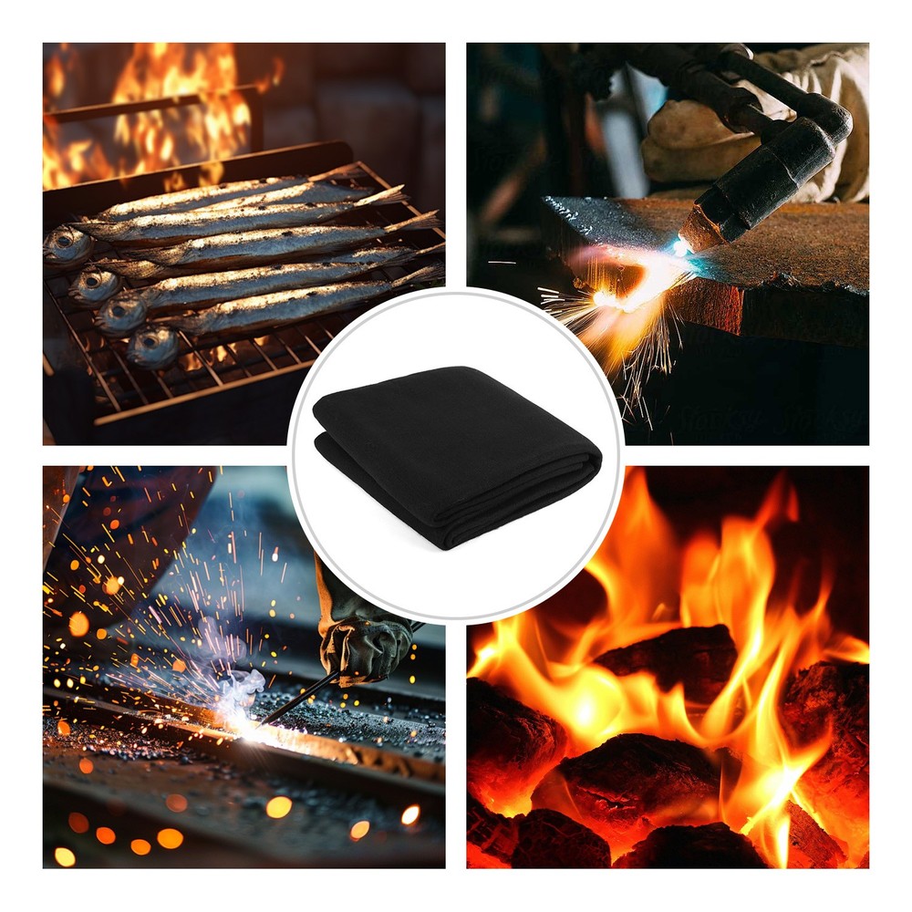 Fire Pit Mat-Rectangle Fireplace Mat Pad Protector for Wood Burning Fireproof