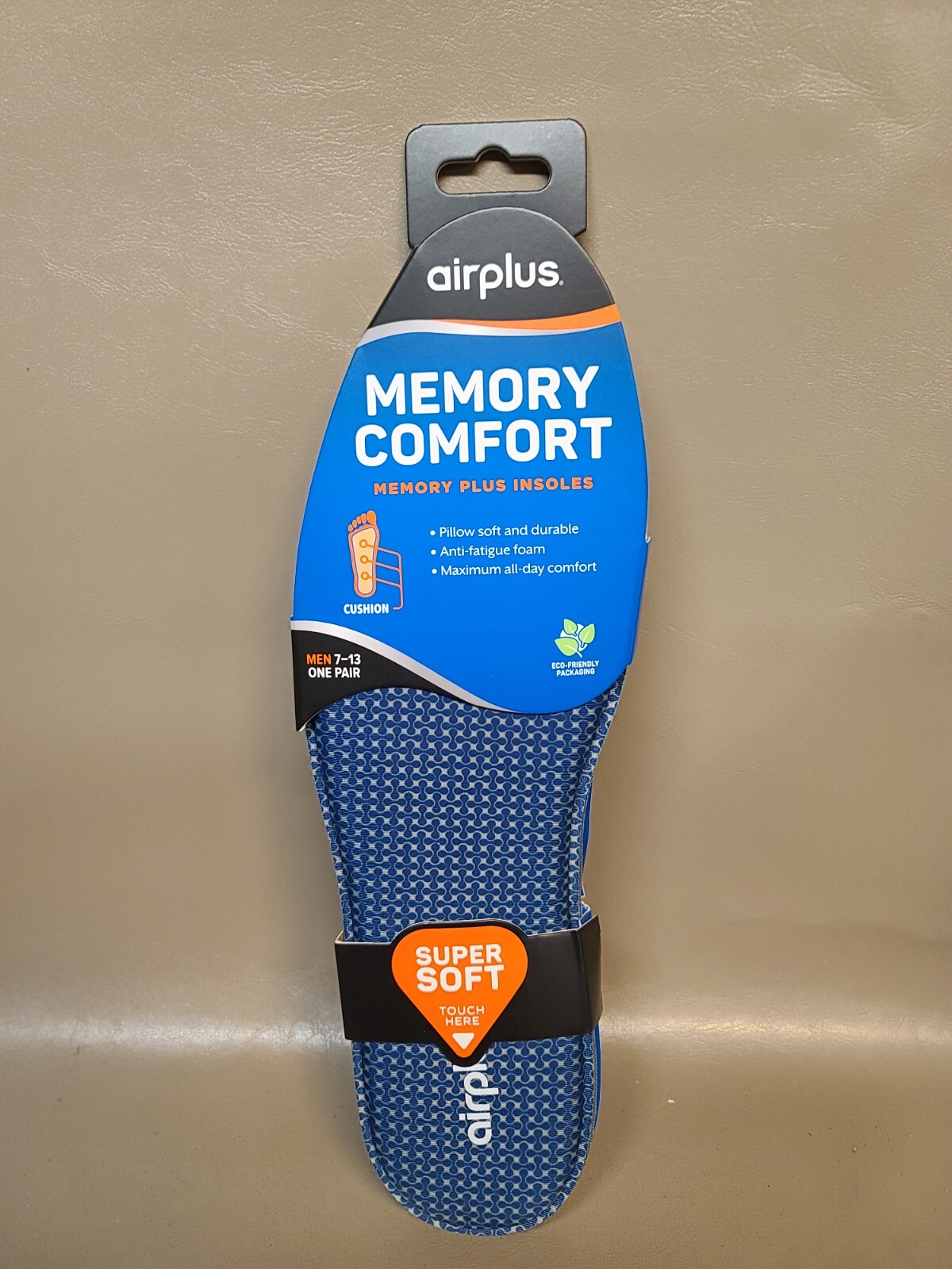 Airplus Memory Comfort Foam Insoles with Memory Foam for Men Trim to Size 7-13*