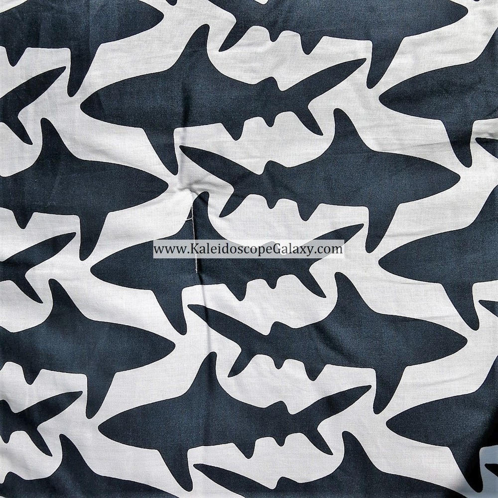 4pc SHARK FULL/QUEEN Comforter Quilt ~ SHARKS Hamper Shams