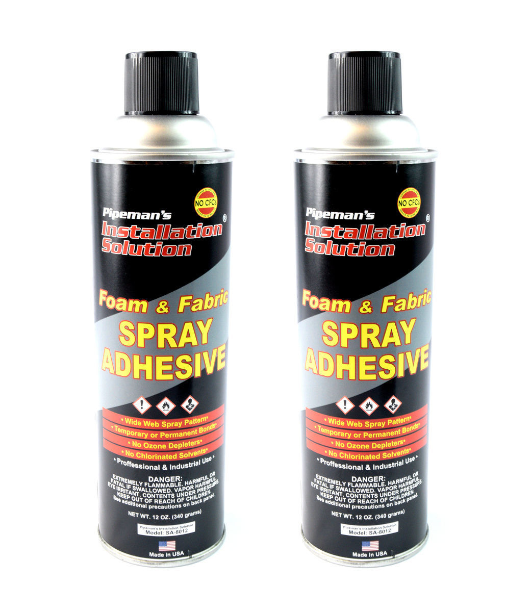 2 Pack Professional Foam Fabric Upholstery Leather Aerosol Adhesive Glue Spray