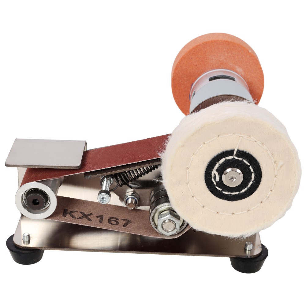 Adjustable 7-Speed Mini Belt Sander for Knife Making & Sharpening Kit