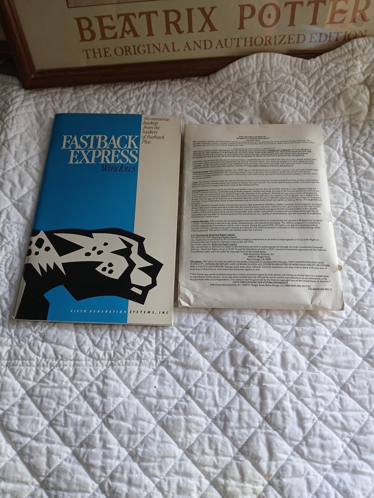 Fastback Express Windows Floppy Disks & User's Manual