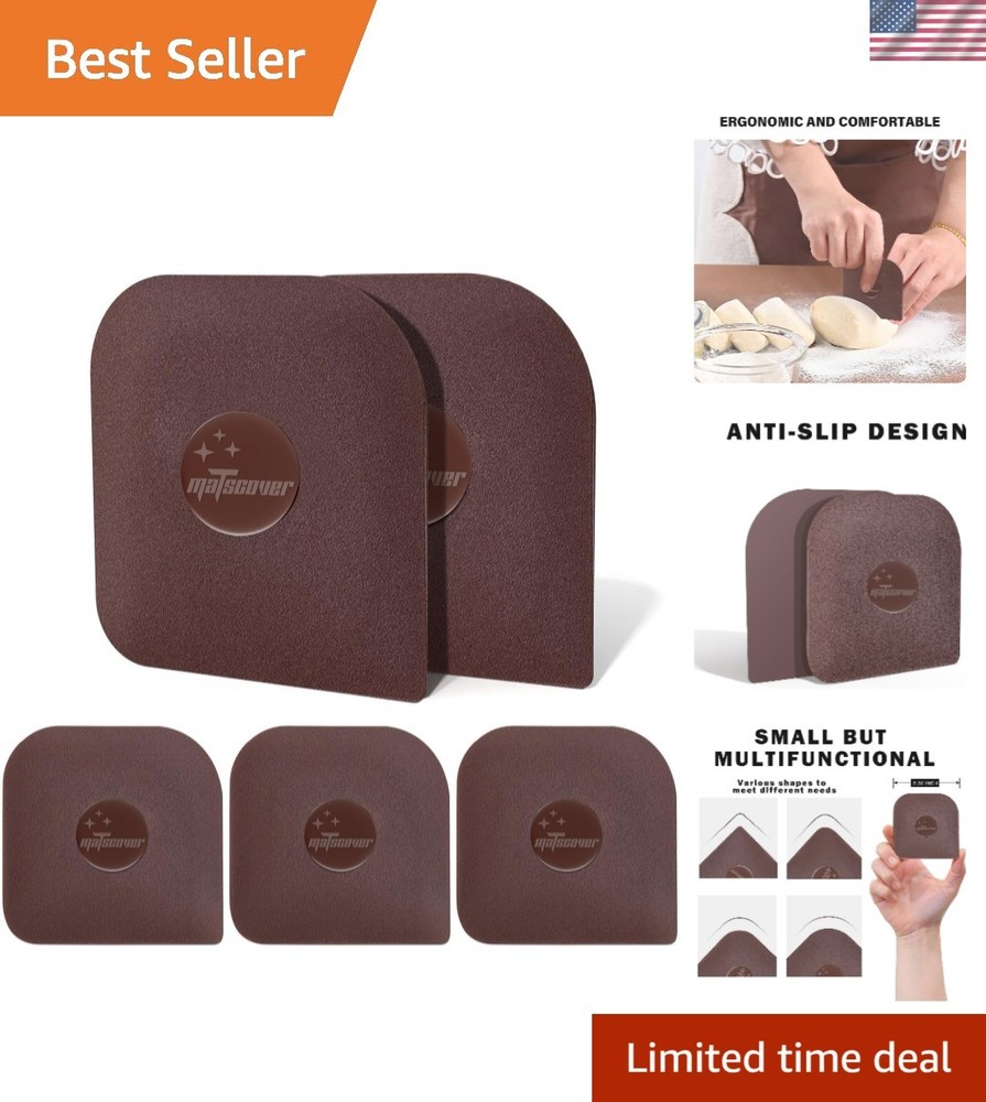 Sturdy Non-Scratch Pan Scraper Set (5 Pcs) - Dishwasher Safe & Versatile