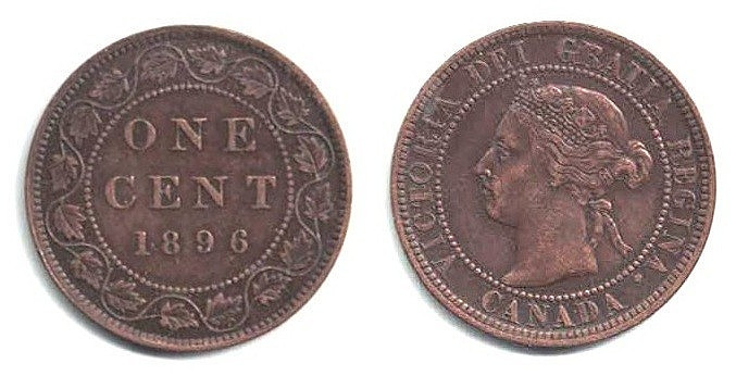🍁 Canada 1896 Large Cent -- A Nice-looking Problem Free Lightly Circulated Coin